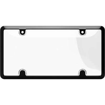 Rock Tamers Cruiser Tuf Metal Combo License Plate Frame Shield (Black/Clear) - 64051